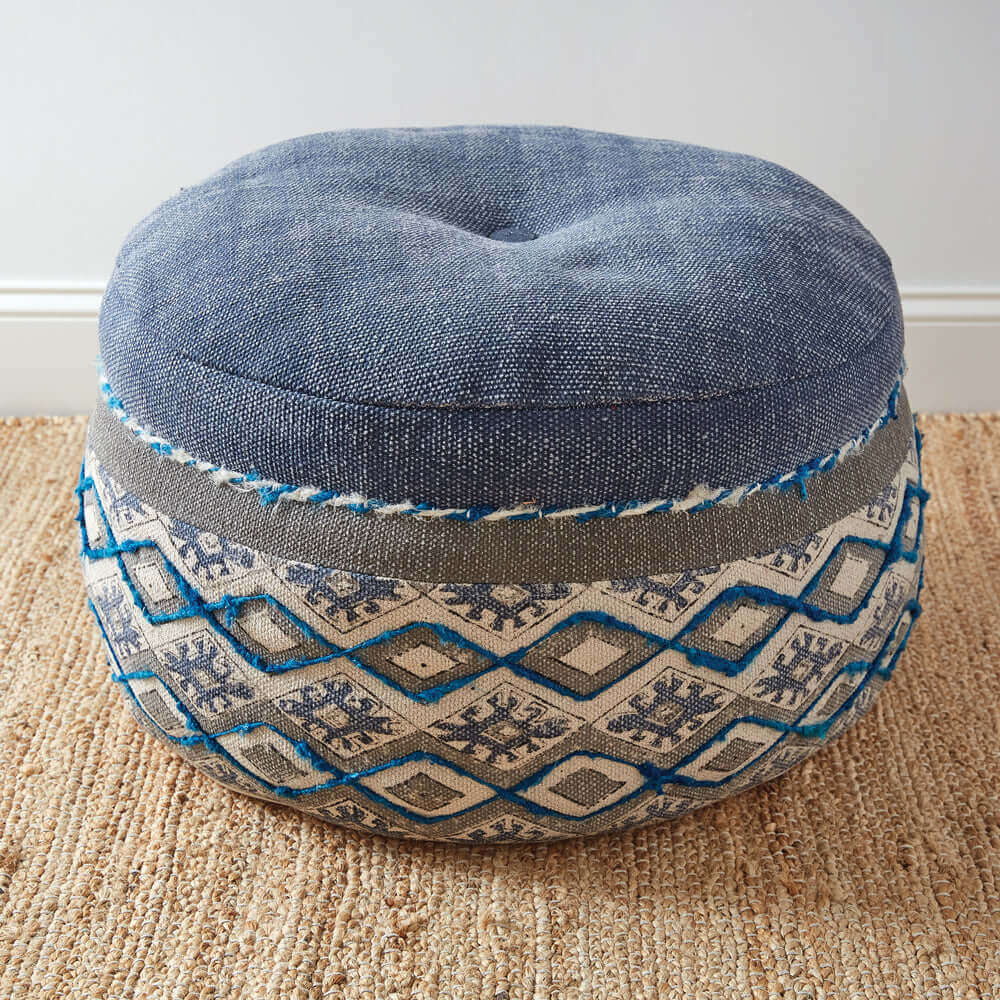 2024 Boho ottoman pouf