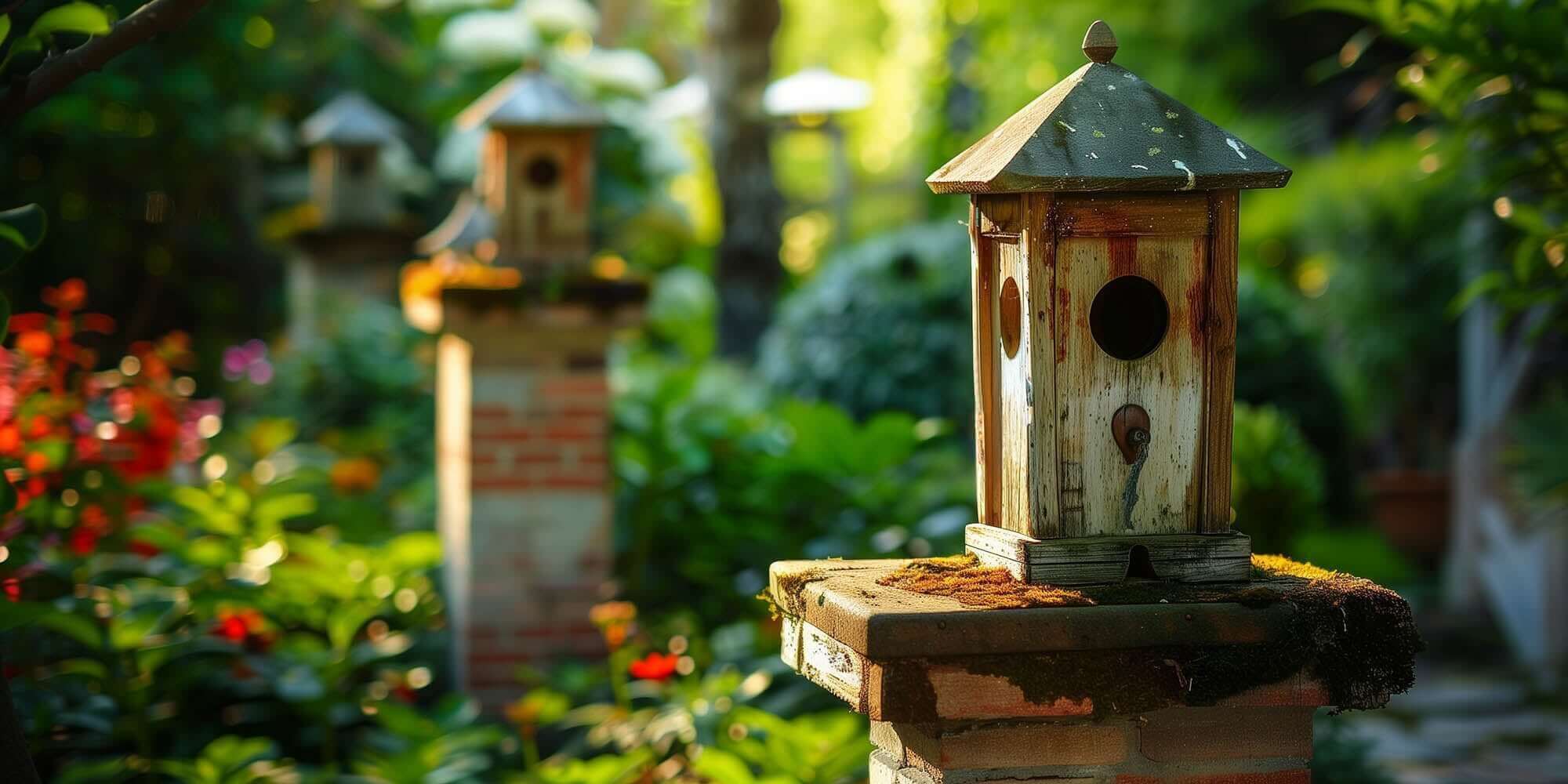 Vintage Bird Feeders and Birdhouses