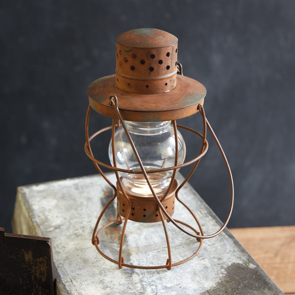 Antique Inspired Rustic Railroad Lantern-Lantern-Vintage Shopper