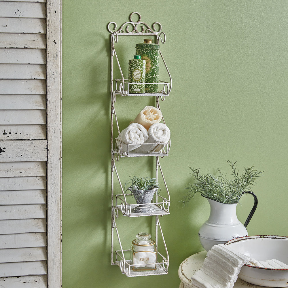 French Country Bathroom Wall Shelf-Wall Shelves & Ledges-Vintage Shopper