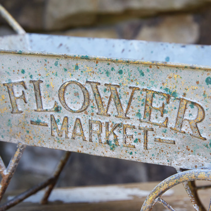 Rustic Vintage Garden Flower Market Wheelbarrow-Outdoor Décor-Vintage Shopper