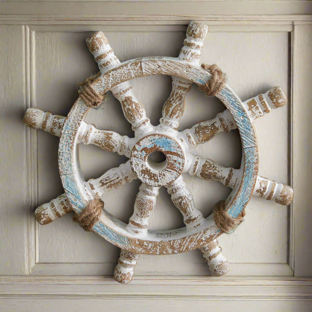 Nautical Vintage Ships Wheel Wall Decor-Wall Decor-Vintage Shopper