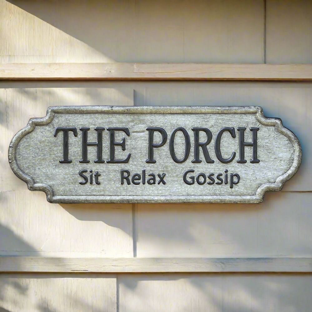 Vintage Porch Metal Wall Sign-wall sign-Vintage Shopper