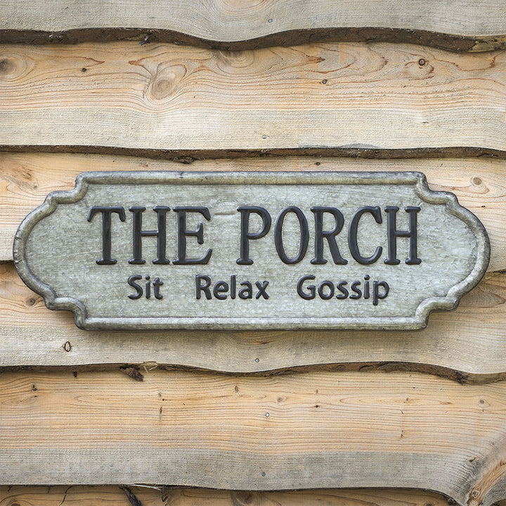 Vintage Porch Metal Wall Sign-wall sign-Vintage Shopper