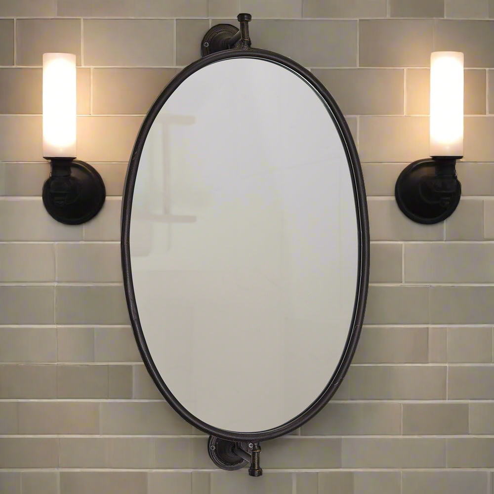 Vintage Inspired Swivel Bathroom Wall Mirror-Mirror-Vintage Shopper