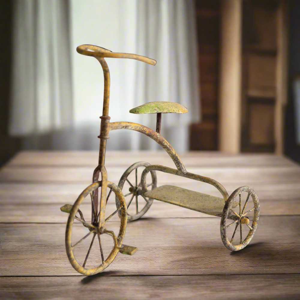 Vintage Weathered Decorative Toy Tricycle-Toy-Vintage Shopper