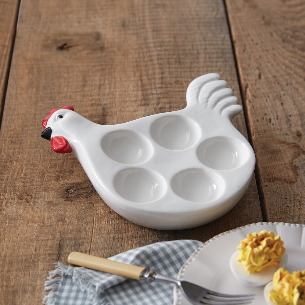 Farmhouse Rooster Deviled Egg Holder