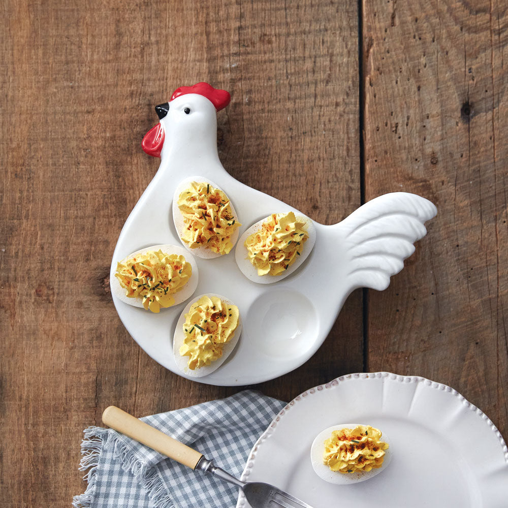 Farmhouse Rooster Deviled Egg Holder