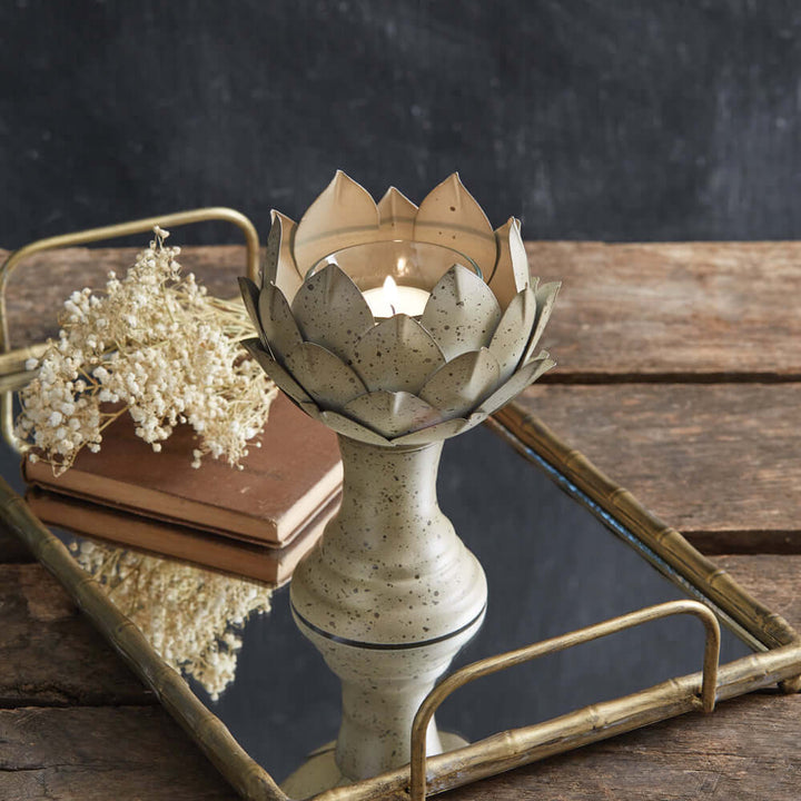 Rustic Artichoke Votive Candle Holder