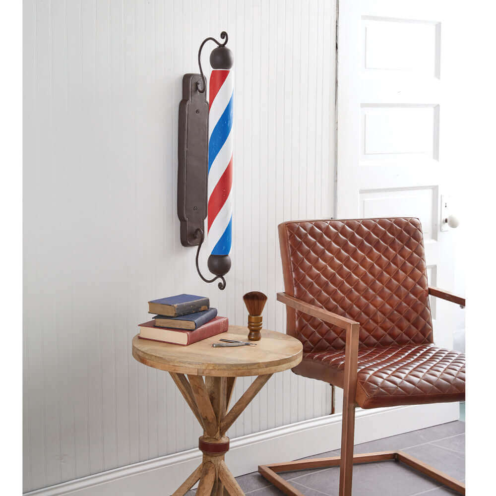 Antique Inspired Barbershop Pole Wall Décor