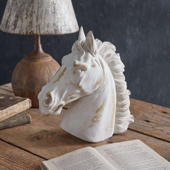 Antique-Inspired Horse Head Statue