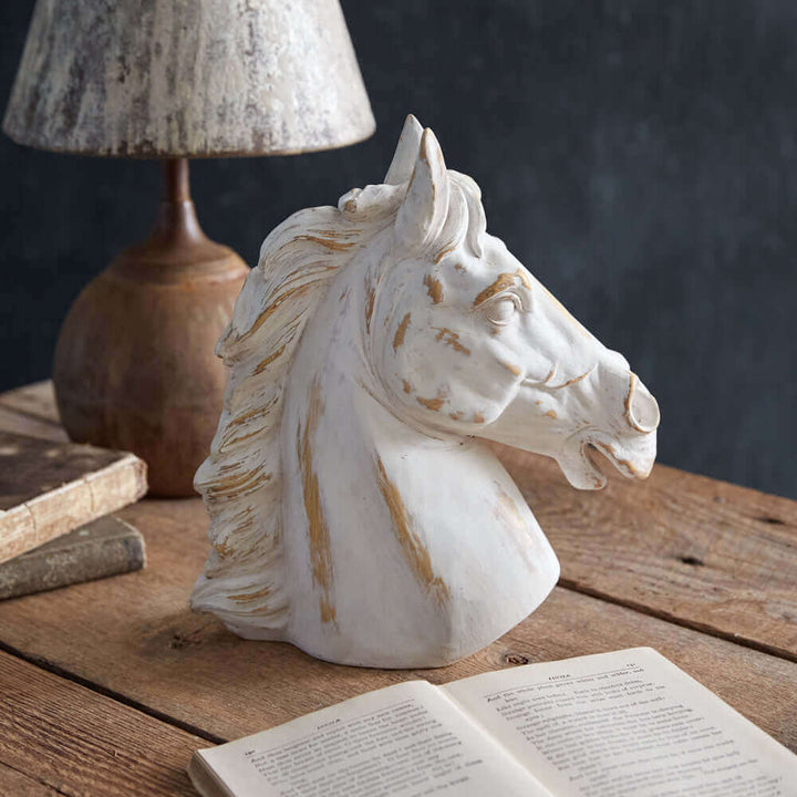 Antique-Inspired Horse Head Statue