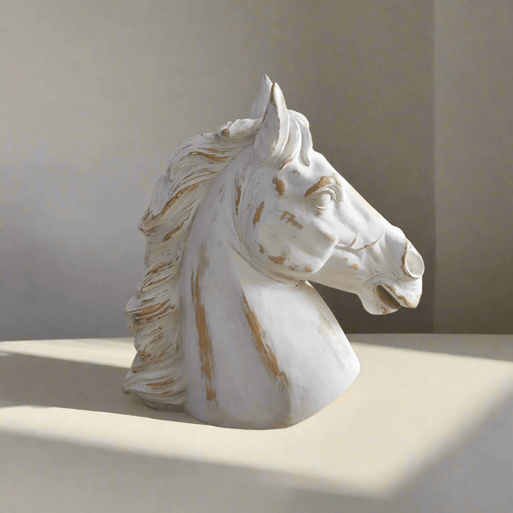 Antique-Inspired Horse Head Statue