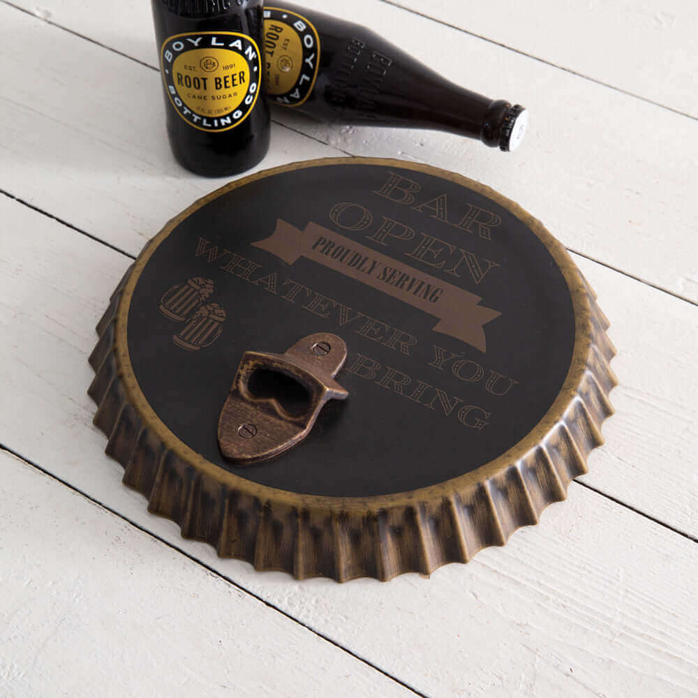 Beer Bottle Opener Bar Wall Sign