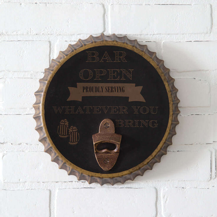 Beer Bottle Opener Bar Wall Sign