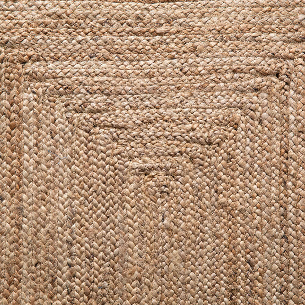 Boho Handwoven Braided Jute Rectangle Accent Rug