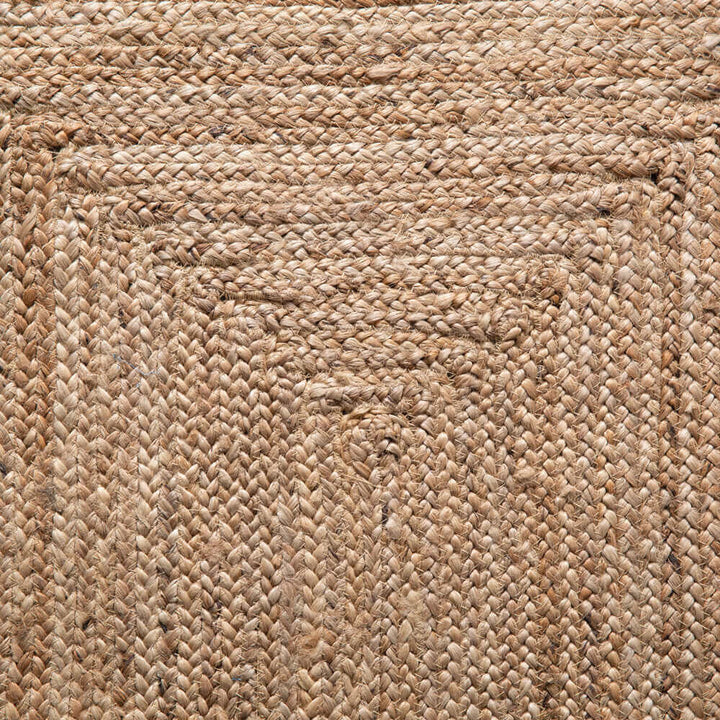 Boho Handwoven Braided Jute Rectangle Accent Rug