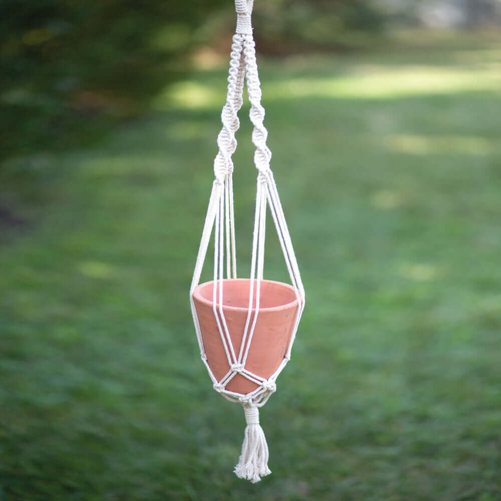 Boho Macrame Hanger with Plant Pot