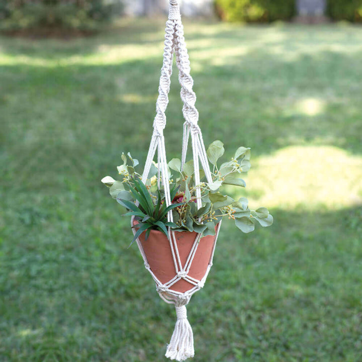 Boho Macrame Hanger with Plant Pot