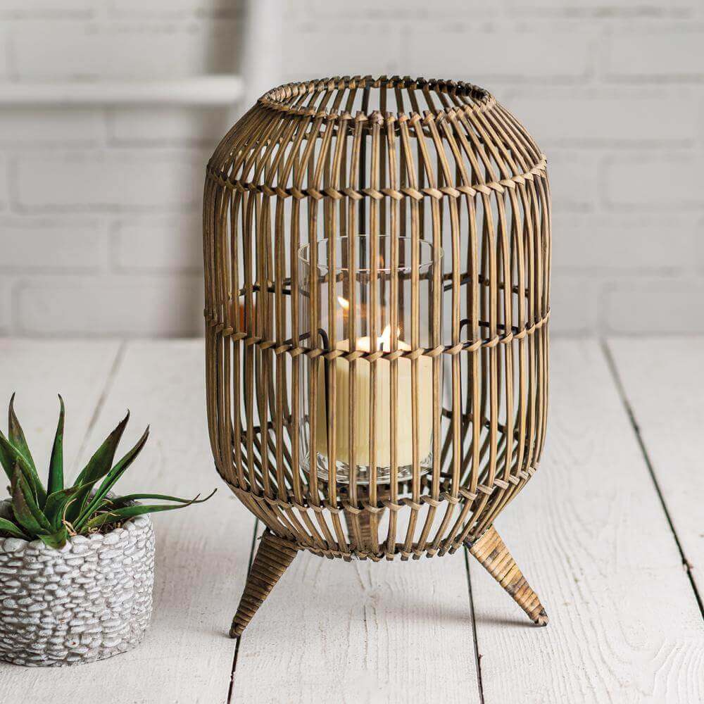 Boho Rattan Lantern