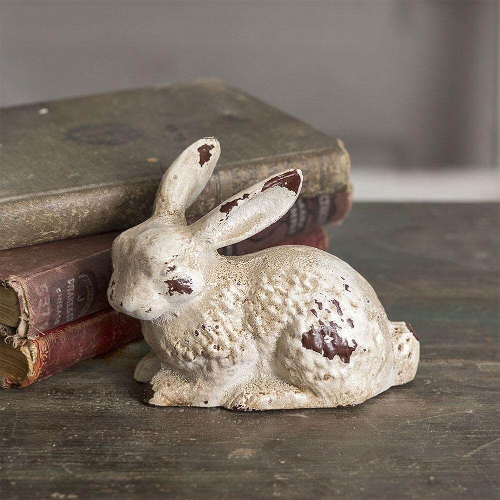 Bunny Rabbit Statue in Cast Iron