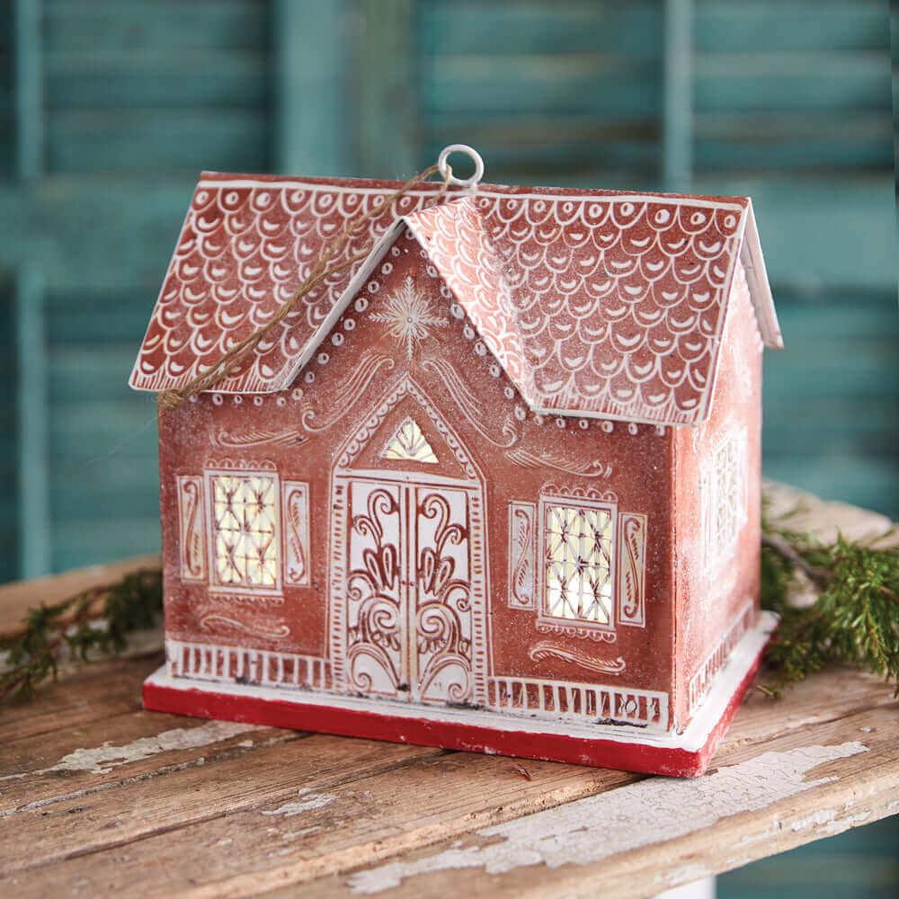 Christmas Gingerbread Lighted House