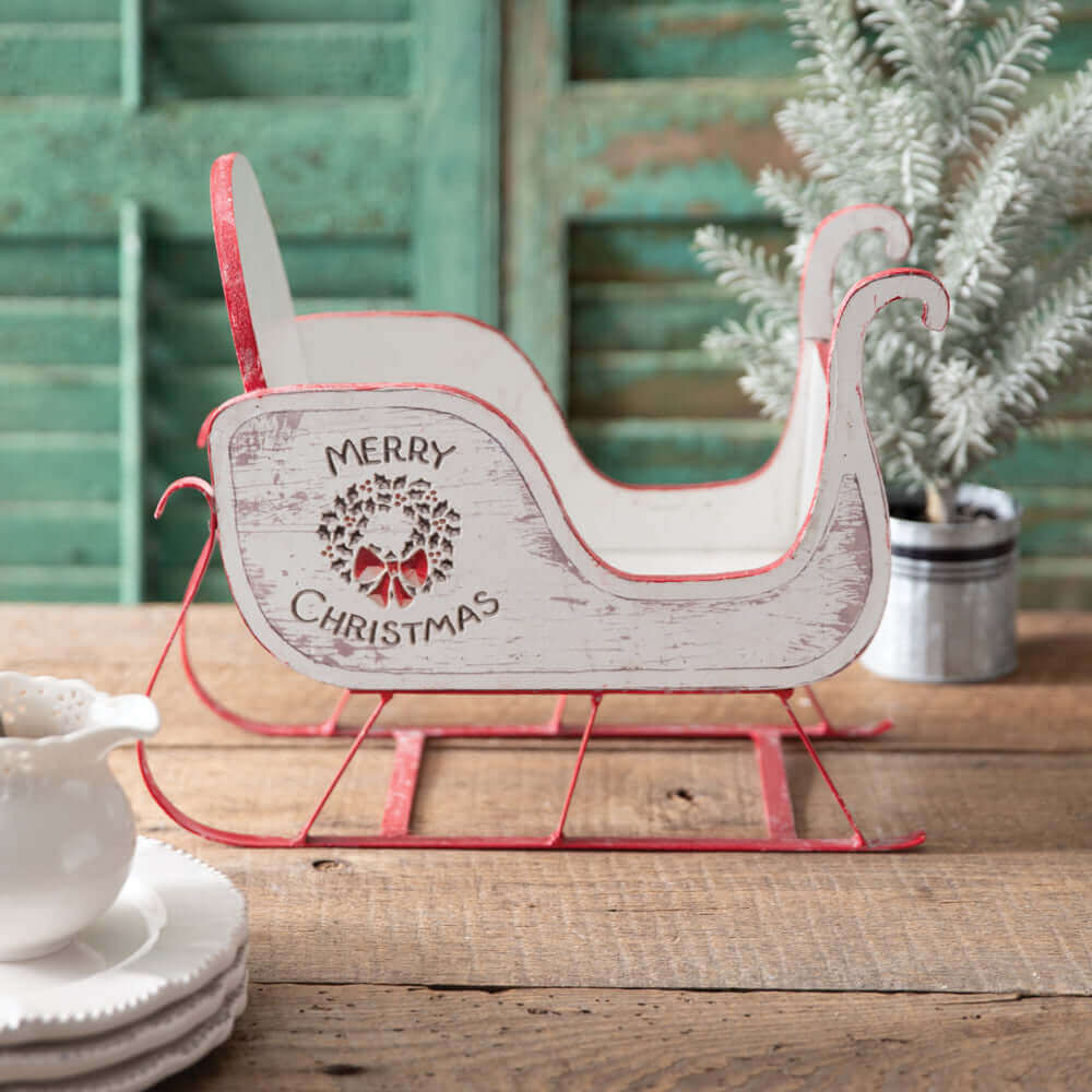 Christmas Tabletop Antique Sleigh