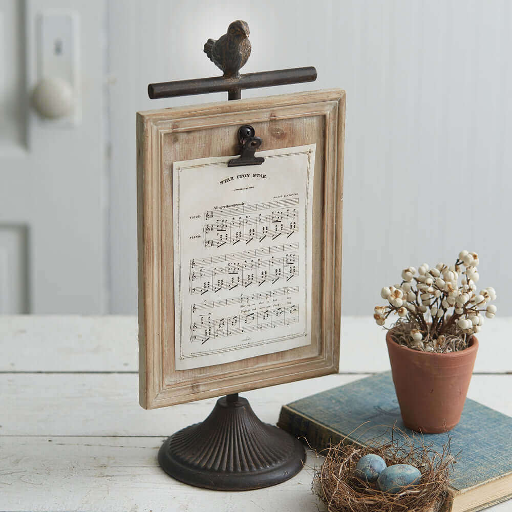 Clipboard Picture Frame with Bird