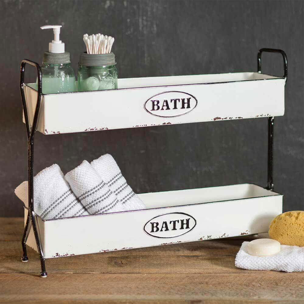 Country Two-Tier Bath Caddy