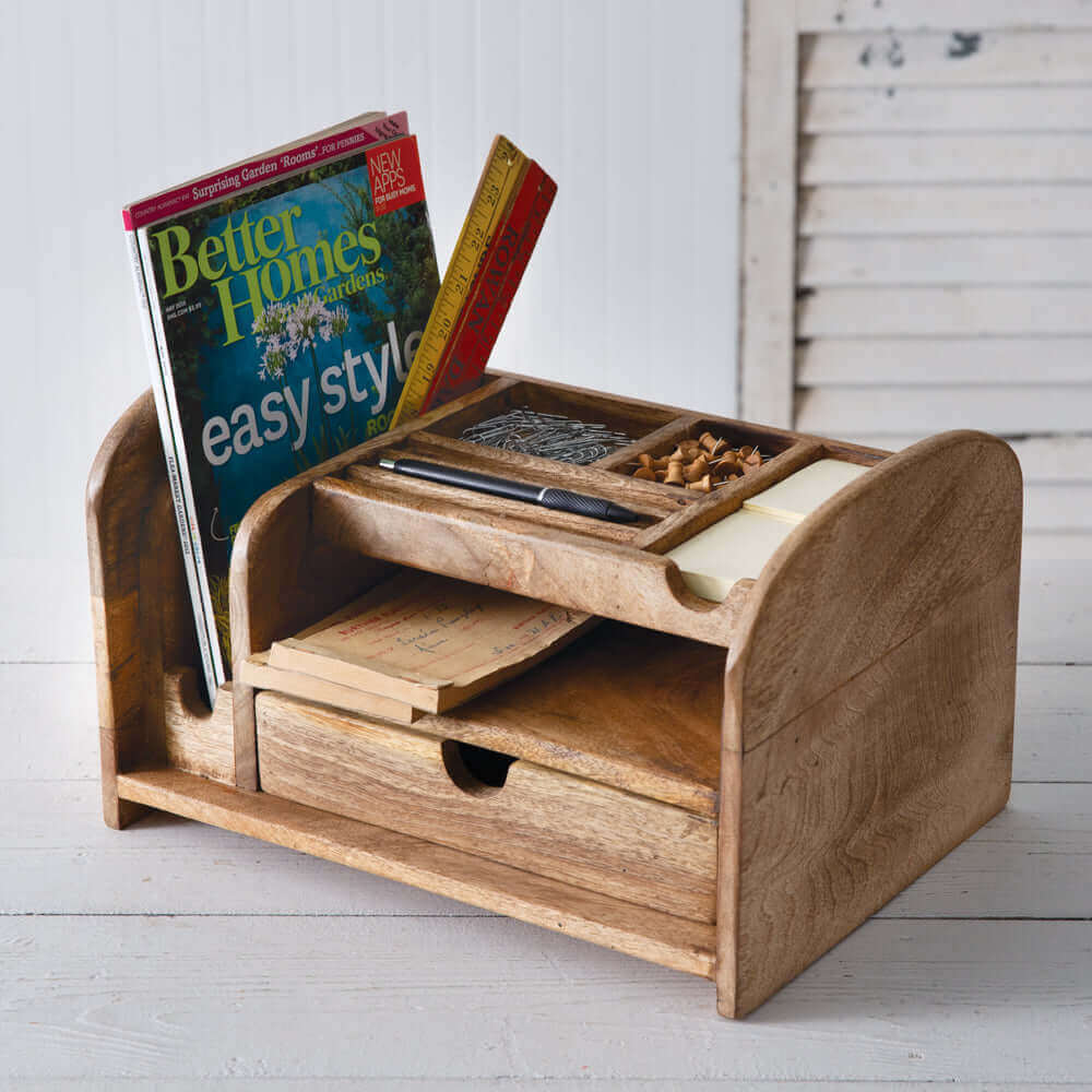 Desk Organizer in Solid Wood