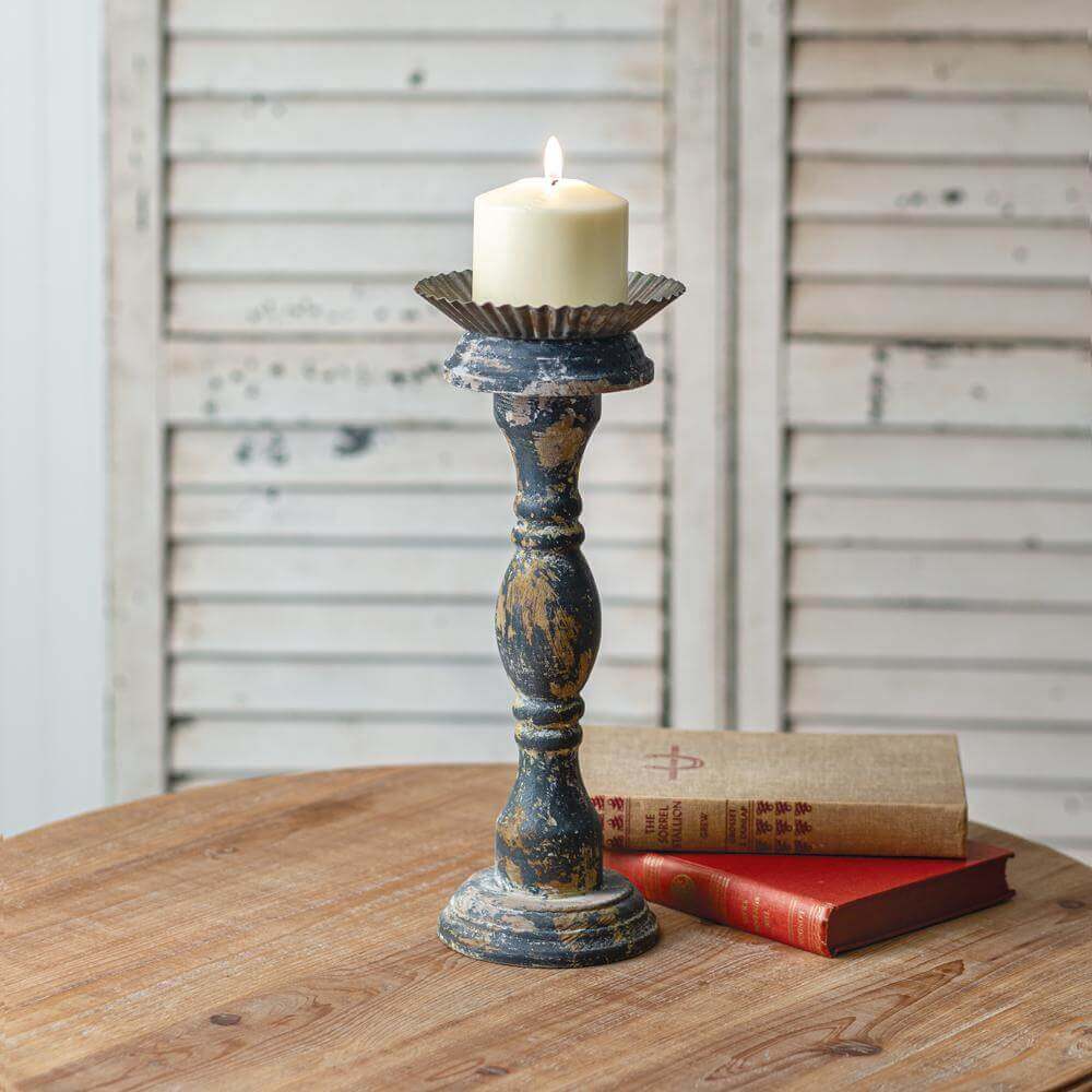 Distressed Farmhouse Candleholder