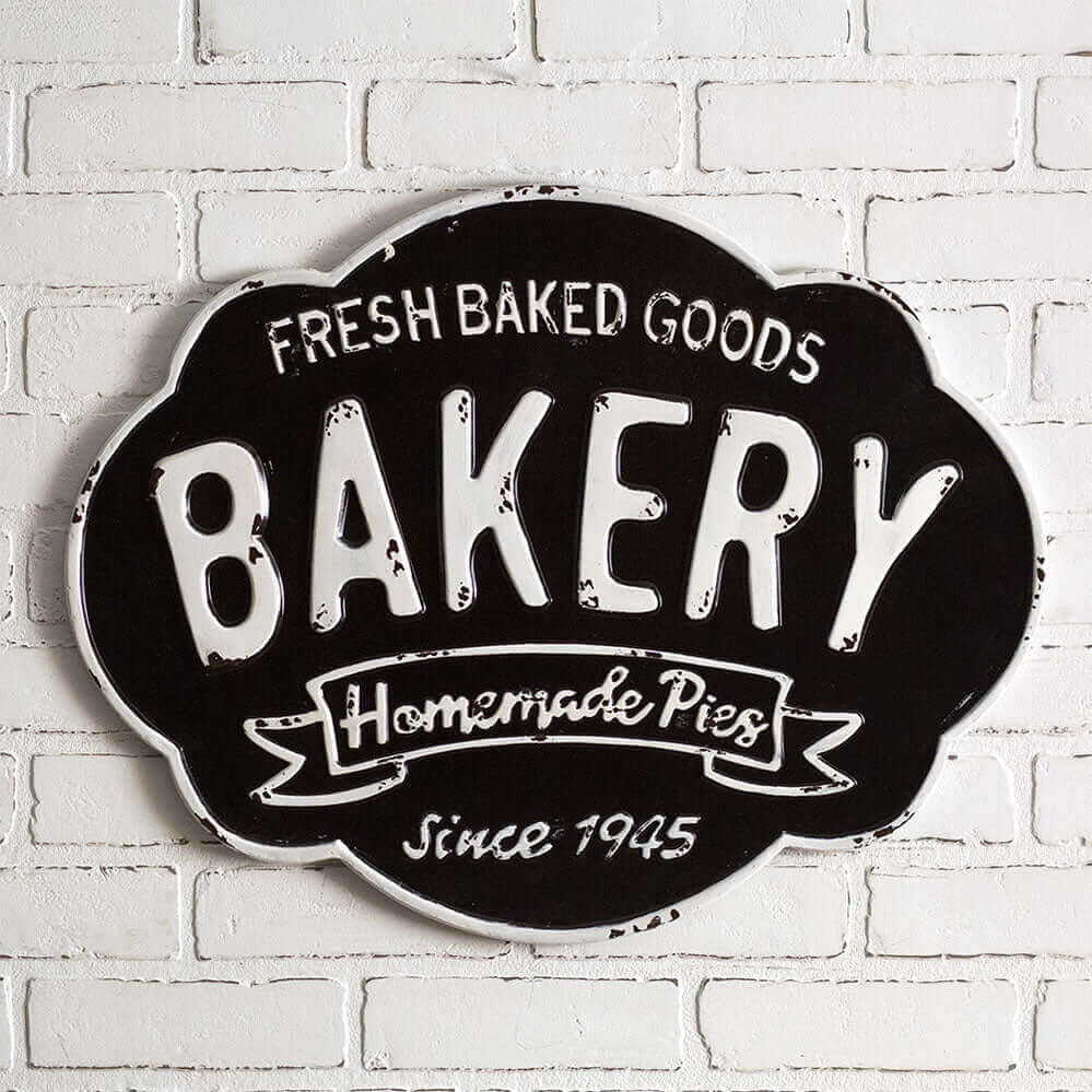 Distressed Metal Bakery Wall Sign