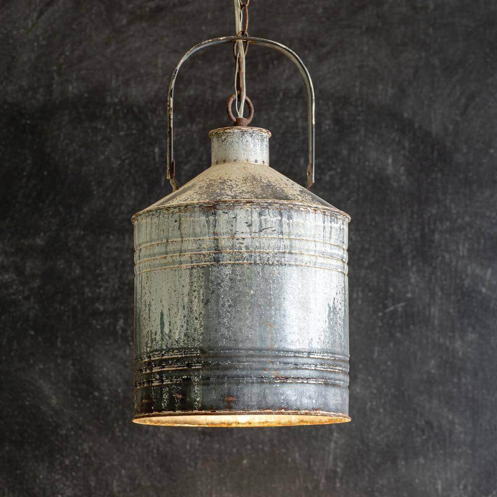 Distressed Metal Farmhouse Pendant Light