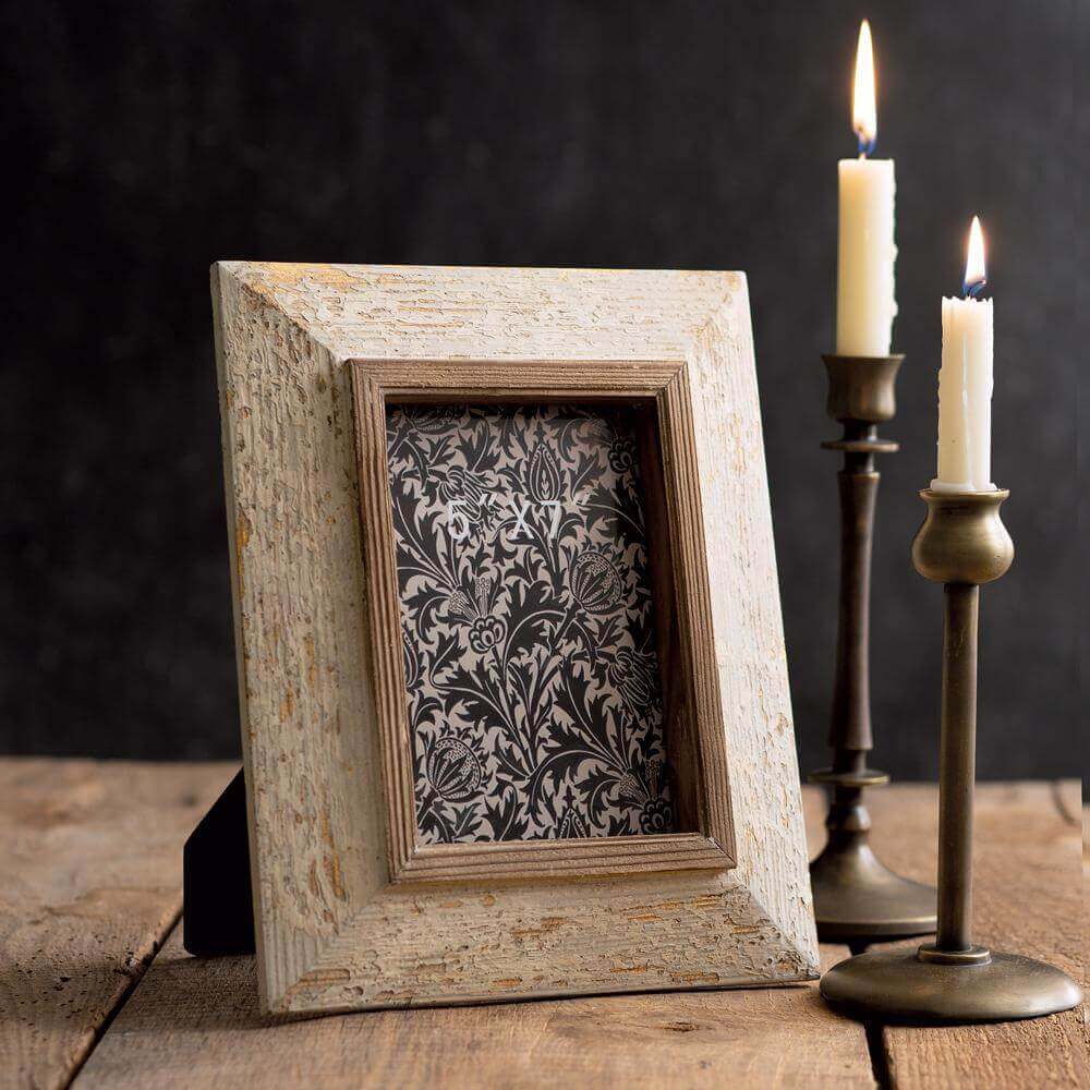 Distressed Rustic Wood Photo Frame