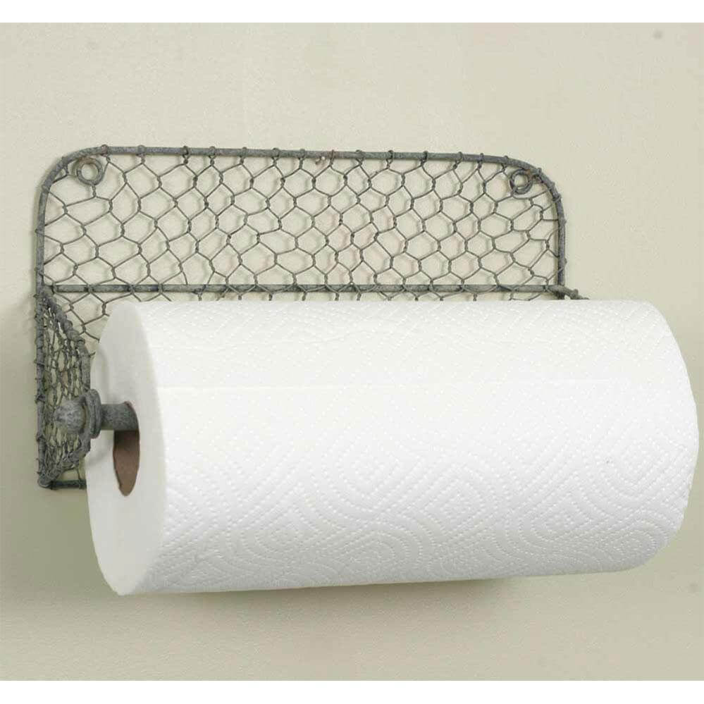 Farmhouse Chicken Wire Paper Towel Holder