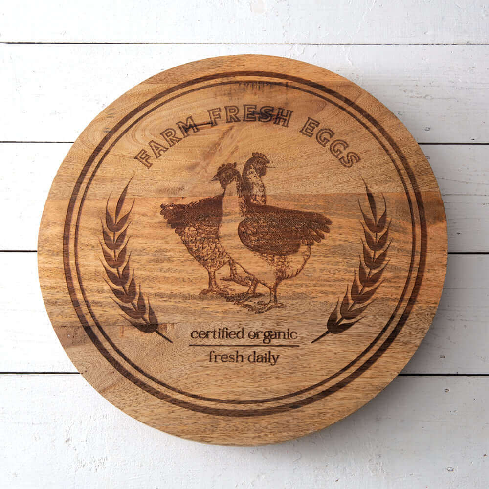 Farmhouse Chickens Lazy Susan