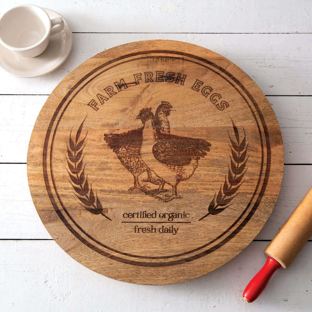 Farmhouse Chickens Lazy Susan