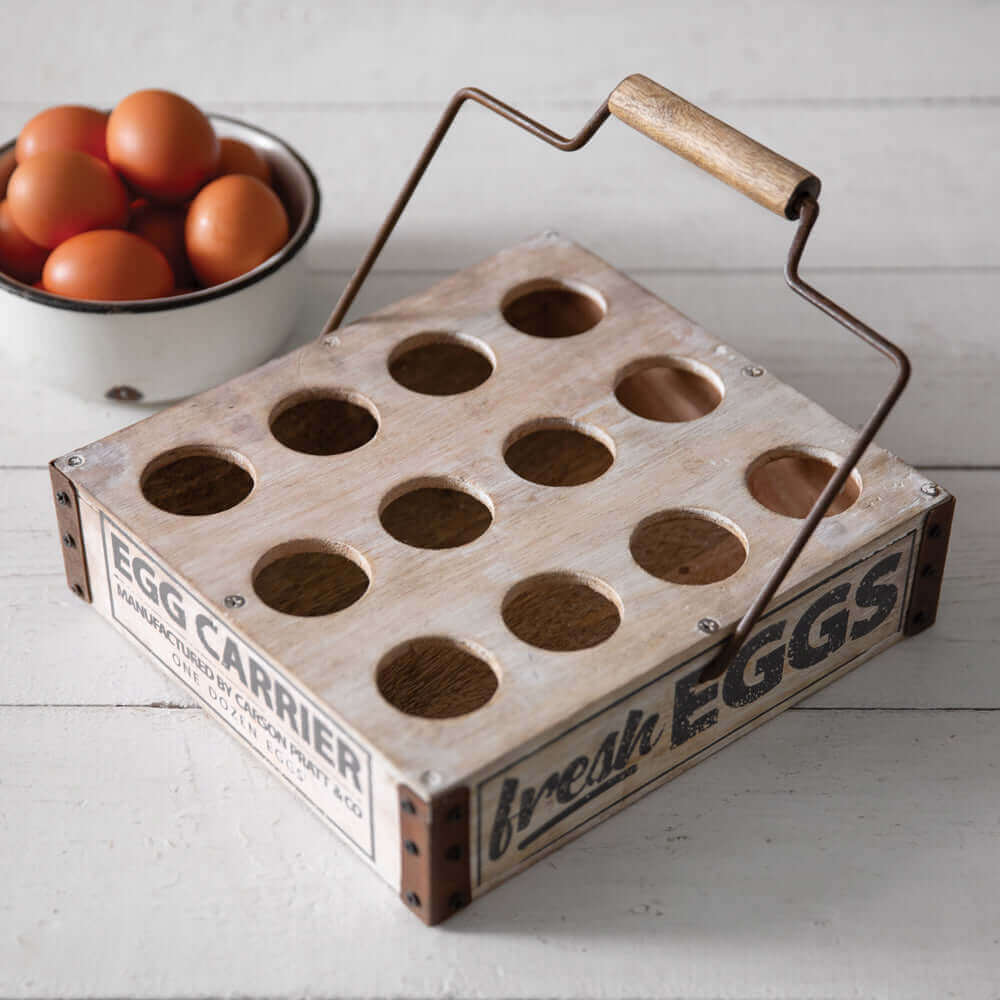 Farmhouse Fresh Eggs Caddy