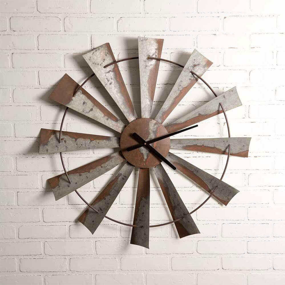 Farmhouse Windmill Wall Clock