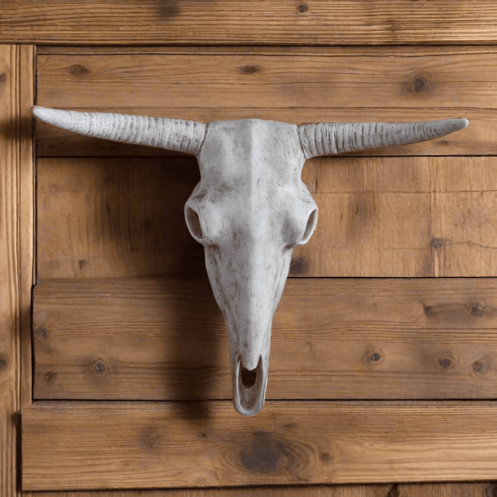 Faux Longhorn Cow Skull in Resin