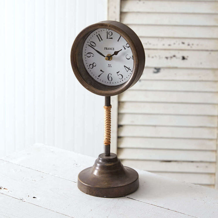 French Antique Pedestal Mantel Clock