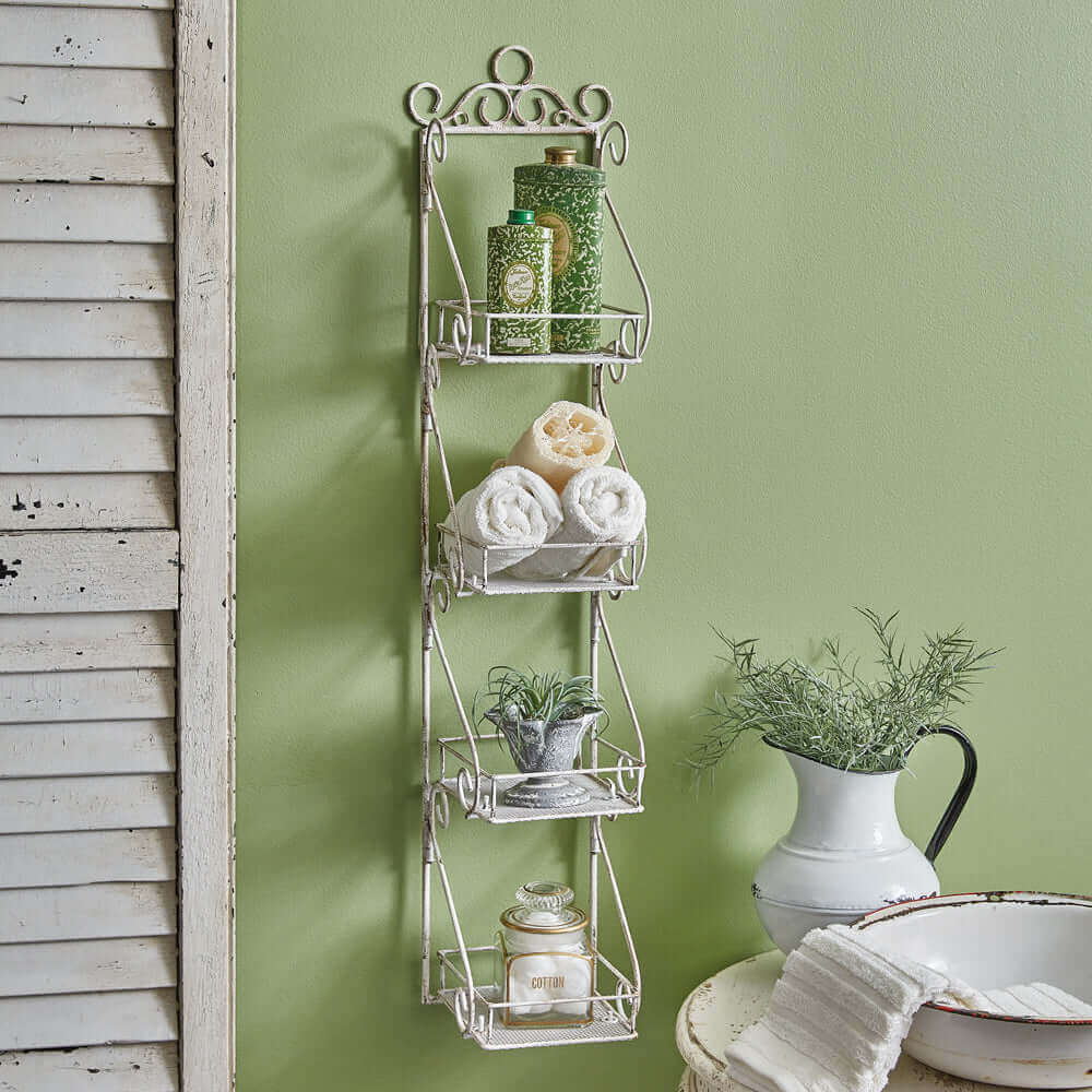 French Country Bathroom Wall Shelf