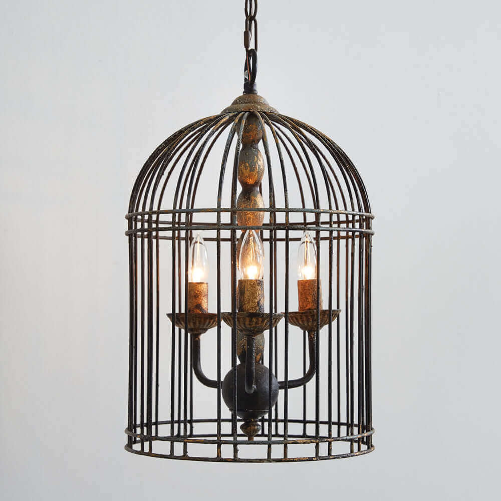 French Country Birdcage Pendant Lamp