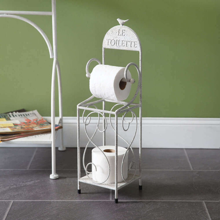 French Country Le Toilette Toilet Paper Holder and Stand