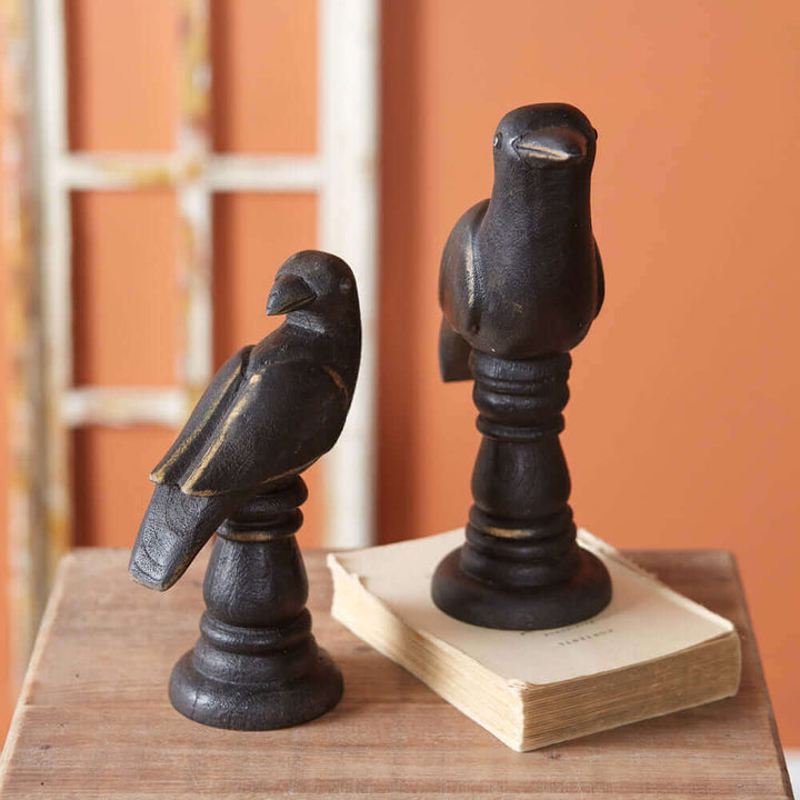 Halloween Raven Statues (Set of 2)