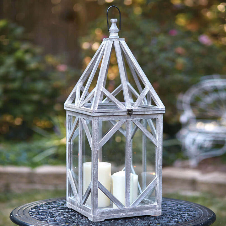 Large Driftwood Lantern with Windows