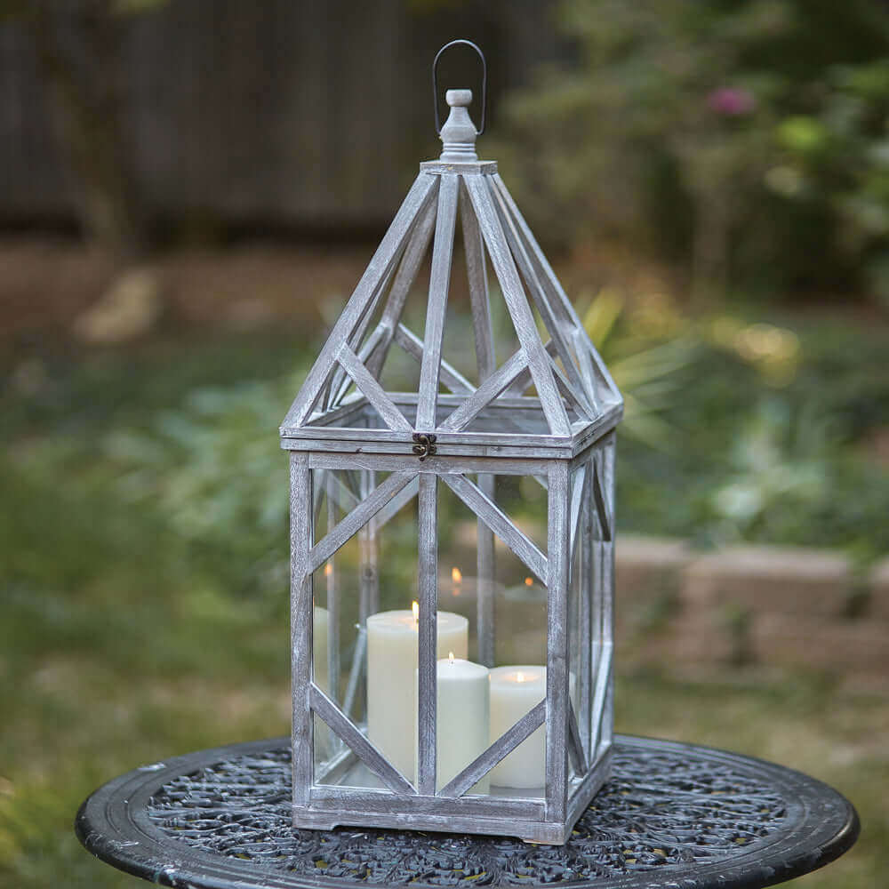 Large Driftwood Lantern with Windows