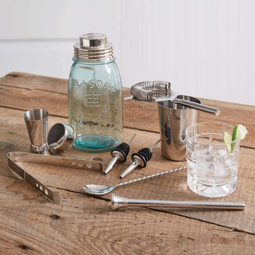 Mason Jar Shaker Bartender Kit