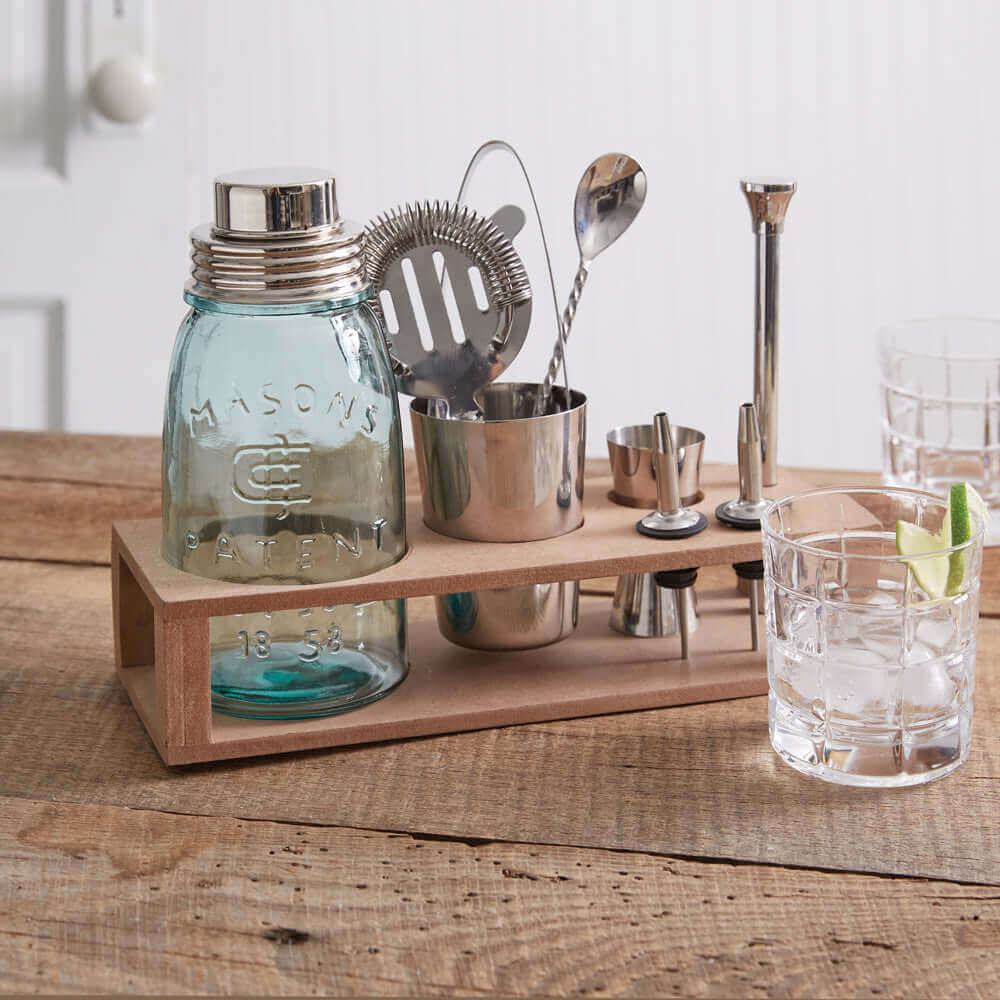 Mason Jar Shaker Bartender Kit