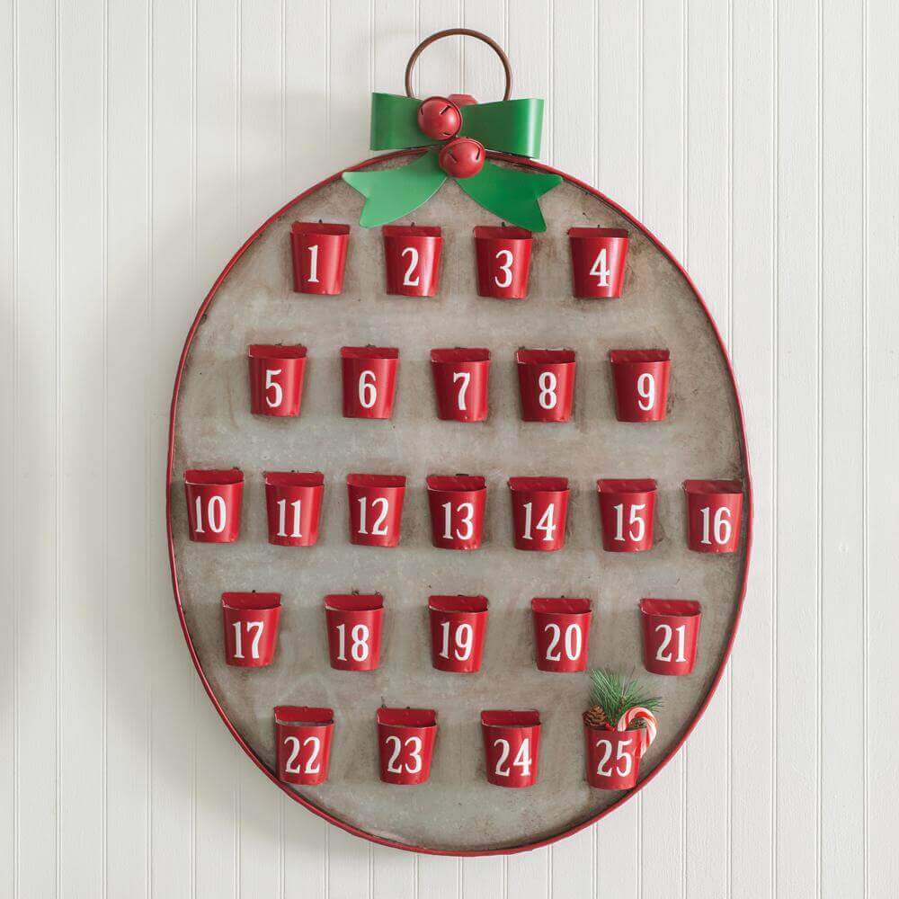 Metal Christmas Advent Calendar